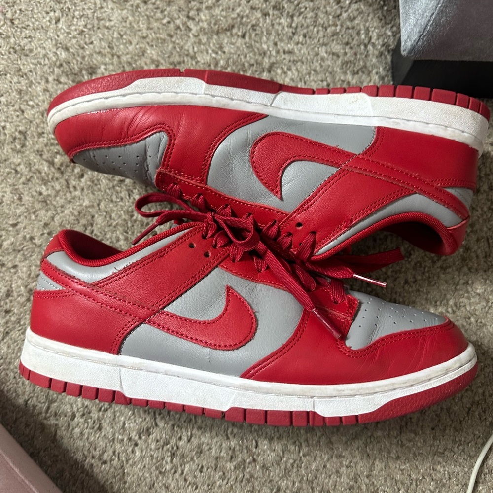 Nike Red and Gray Athletic Shoes